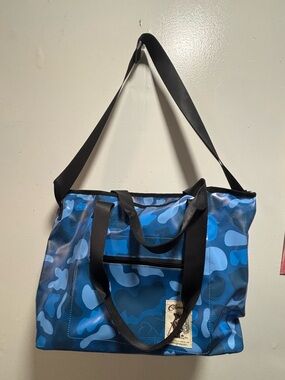Cobmaster Blue Camo Tote Bag with Black Straps - Women